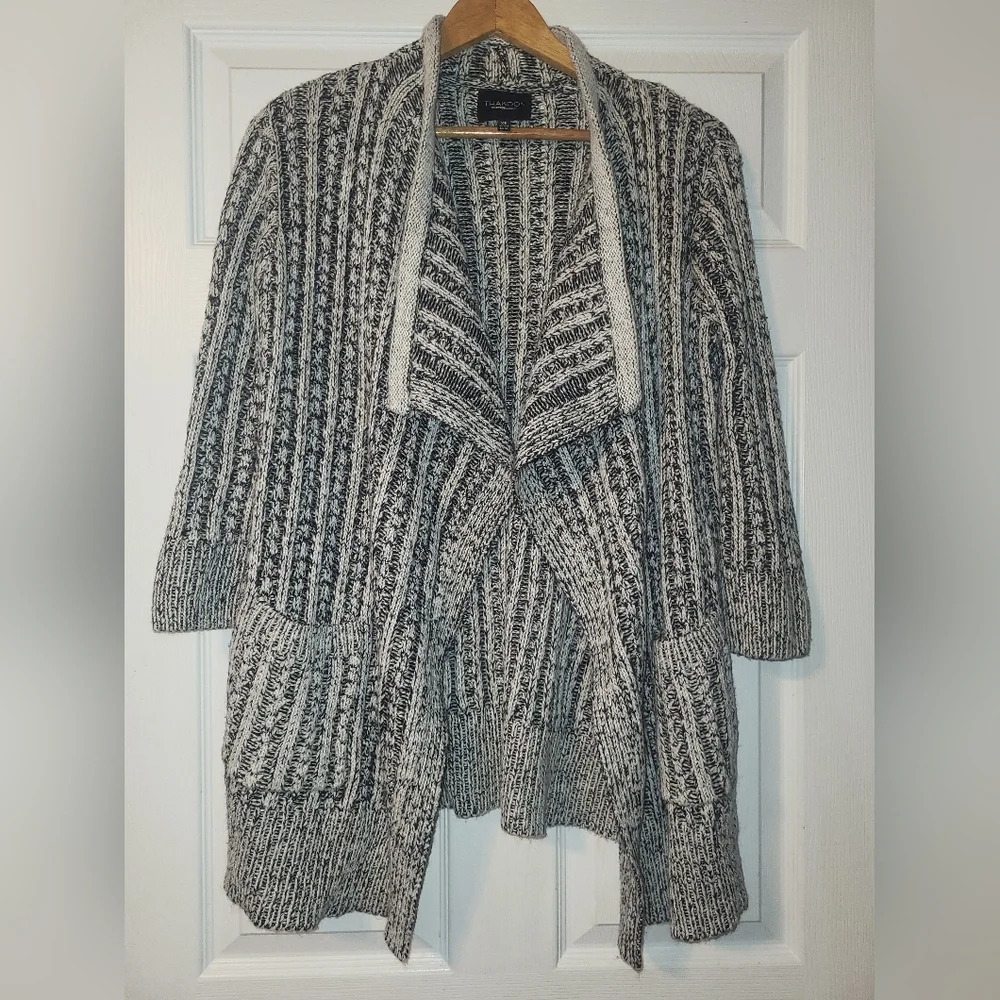 Thakoon for Design Nation Woven Cardigan Sweater Cropped Sleeve Size X Small - Picture 2 of 8